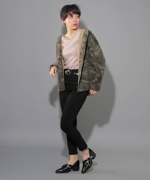 PAGEBOY（ページボーイ）の「リブハートネックロングスリーブ（Tシャツ/カットソー・レディース・ホワイト/ブラック/ピンク/ライトベージュ・FREE）」の16枚目の写真