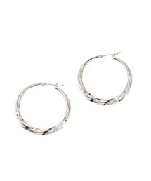 ツイストメタルフープピアス