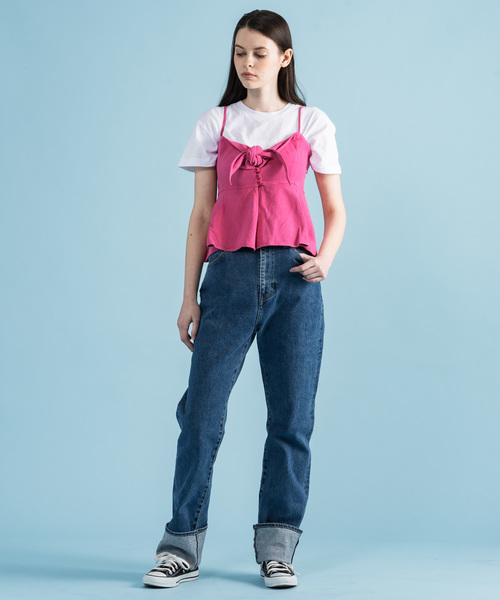 Levi's Made & Crafted(リーバイスメイドアンドクラフテッド)の「LEVI'S(R) MADE & CRAFTED(R) SENORITA TOP PINK PEACOCK(キャミソール・レディース・レッド・S/XS)」の7枚目の写真