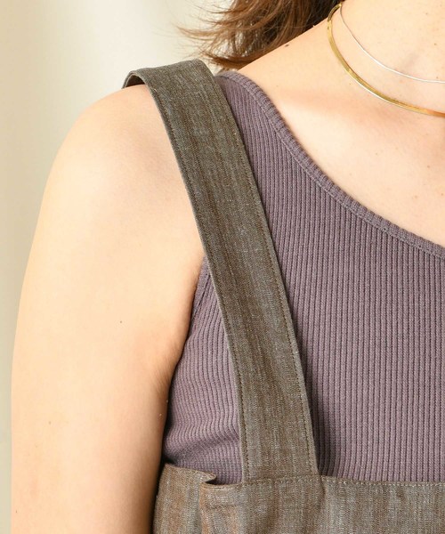 DouDou（ドゥドゥ）の「ミリタリーサロペット（ワンピース・レディース・ベージュ/ブラウン・FREE）」の16枚目の写真