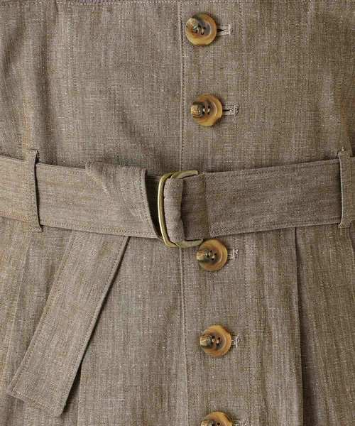 DouDou（ドゥドゥ）の「ミリタリーサロペット（ワンピース・レディース・ベージュ/ブラウン・FREE）」の7枚目の写真