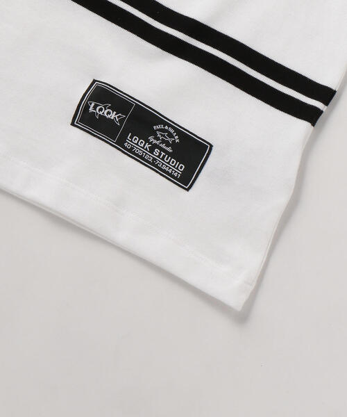 新品 Lqqk Studio Stripe Polo Shirts ポロ L LQQK STUDIO(ルックスタジオ)/ LQQK SUBLIMATED POLY POLO