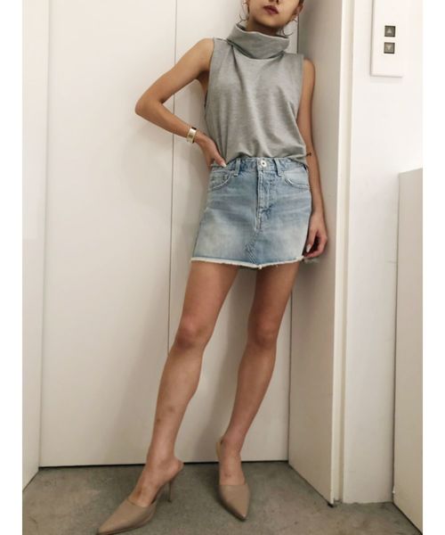 GYDA(ジェイダ)の「スカートライクショートパンツ(デニムスカート・レディース・ライトブルー/ブルー/ブラック・MEDIUM/SMALL/X-SMALL)」の21枚目の写真