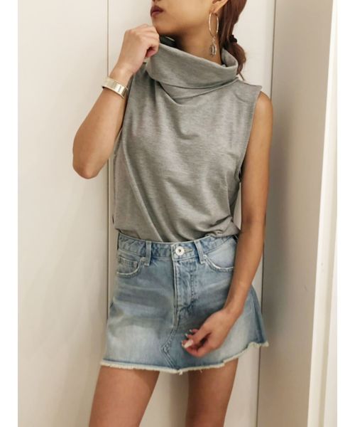 GYDA(ジェイダ)の「スカートライクショートパンツ(デニムスカート・レディース・ライトブルー/ブルー/ブラック・MEDIUM/SMALL/X-SMALL)」の12枚目の写真
