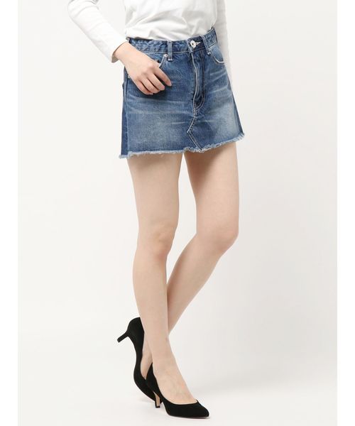 GYDA(ジェイダ)の「スカートライクショートパンツ(デニムスカート・レディース・ライトブルー/ブルー/ブラック・MEDIUM/SMALL/X-SMALL)」の22枚目の写真