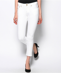 PLST | スラウチークロップドホワイトデニムパンツ(デニムパンツ)