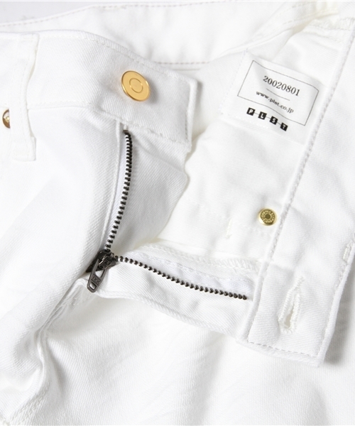 PLST（プラステ）の「スラウチークロップドホワイトデニムパンツ（デニムパンツ・レディース・ホワイト・24inch/25inch/23inch/26inch）」の7枚目の写真