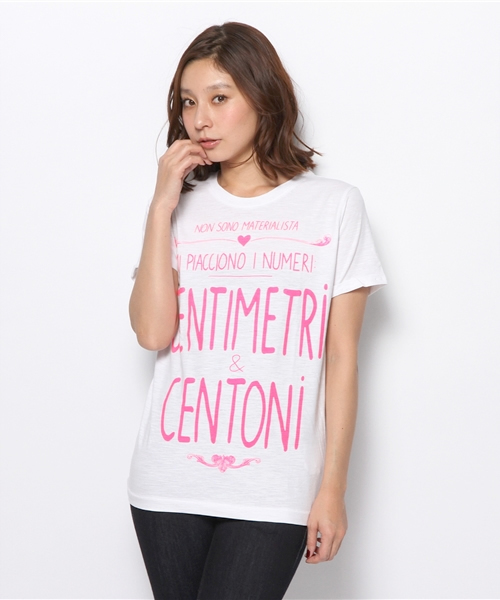 PLST(プラステ)の「Happiness is a 10$ tee カットソー(Tシャツ/カットソー・レディース・ホワイト・SMALL)」の1枚目の写真
