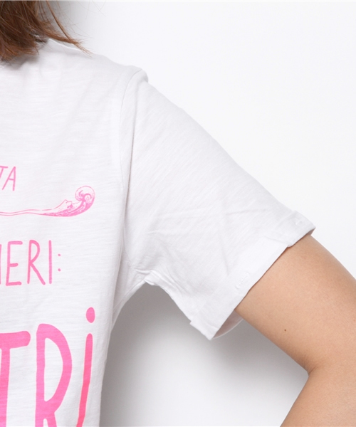 PLST(プラステ)の「Happiness is a 10$ tee カットソー(Tシャツ/カットソー・レディース・ホワイト・SMALL)」の3枚目の写真