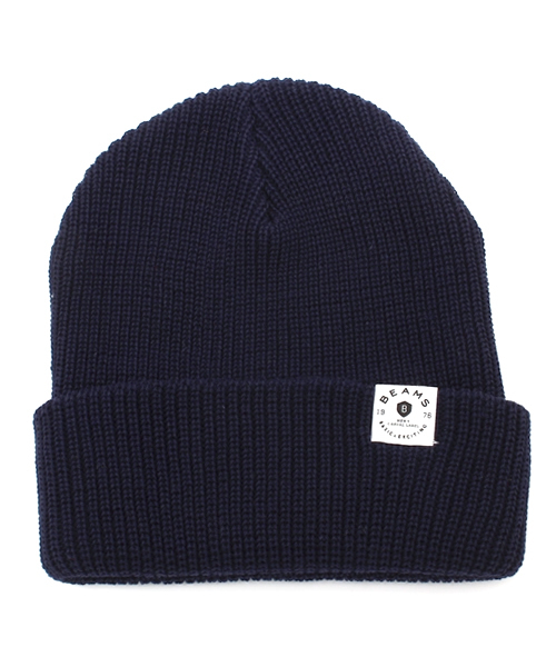 BEAMS(ビームス)の「○BEAMS / SL アクリル ワッチキャップ(ニットキャップ/ビーニー・メンズ・オレンジ/イエロー/ブルー系その他/ネイビー・ONE SIZE)」の2枚目の写真