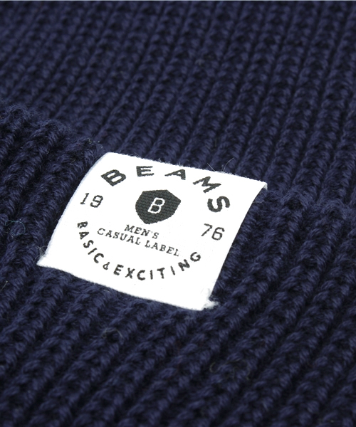BEAMS(ビームス)の「○BEAMS / SL アクリル ワッチキャップ(ニットキャップ/ビーニー・メンズ・オレンジ/イエロー/ブルー系その他/ネイビー・ONE SIZE)」の7枚目の写真