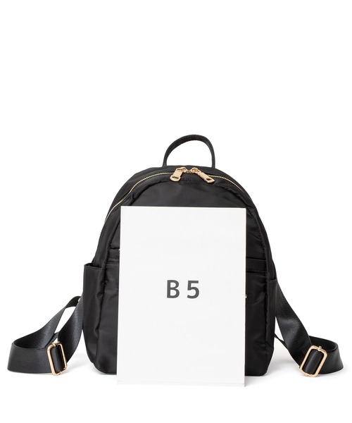 VitaFelice（ヴィータフェリーチェ）の「10ポケットナイロンミニリュック（バックパック/リュック・レディース・グレー/ブラック/モカ・FREE）」の8枚目の写真