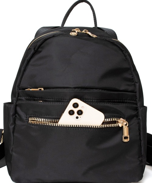 VitaFelice（ヴィータフェリーチェ）の「10ポケットナイロンミニリュック（バックパック/リュック・レディース・グレー/ブラック/モカ・FREE）」の12枚目の写真