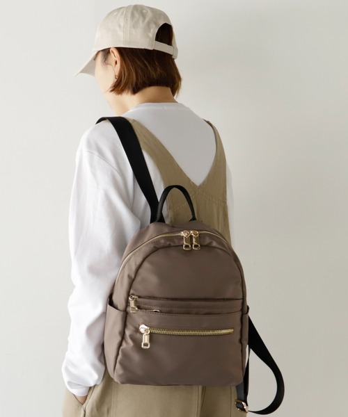 VitaFelice（ヴィータフェリーチェ）の「10ポケットナイロンミニリュック（バックパック/リュック・レディース・グレー/ブラック/モカ・FREE）」の21枚目の写真