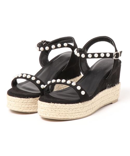 KOBE LETTUCE（コウベレタス）の「パールストラップ厚底ジュートウエッジサンダル（サンダル・レディース・ブラック/モカ/ベージュ系その他・L/LL/M/S）」の12枚目の写真