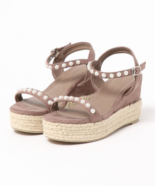 KOBE LETTUCE（コウベレタス）の「パールストラップ厚底ジュートウエッジサンダル（サンダル・レディース・ブラック/モカ/ベージュ系その他・L/LL/M/S）」の11枚目の写真