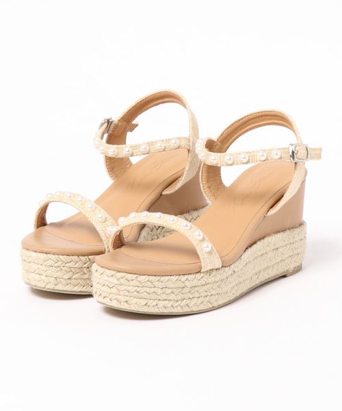 KOBE LETTUCE（コウベレタス）の「パールストラップ厚底ジュートウエッジサンダル（サンダル・レディース・ブラック/モカ/ベージュ系その他・L/LL/M/S）」の10枚目の写真