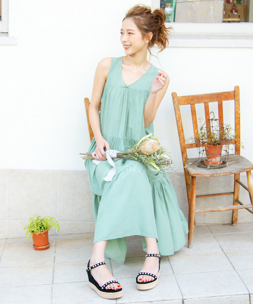 KOBE LETTUCE（コウベレタス）の「パールストラップ厚底ジュートウエッジサンダル（サンダル・レディース・ブラック/モカ/ベージュ系その他・L/LL/M/S）」の6枚目の写真