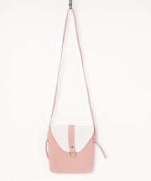 PUレザーバイカラーミニショルダーバッグ