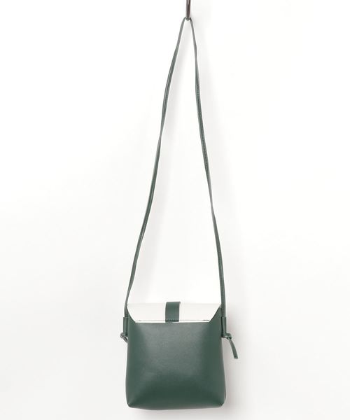 STYLEBLOCK（スタイルブロック）の「PUレザーバイカラーミニショルダーバッグ（ショルダーバッグ・レディース・ブラック/ネイビー/ブラウン/グレー/ピンク/ワインレッド/グリーン・FREE）」の8枚目の写真