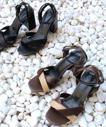 MODE ROBE | ストローデザインストラップサンダル(サンダル)