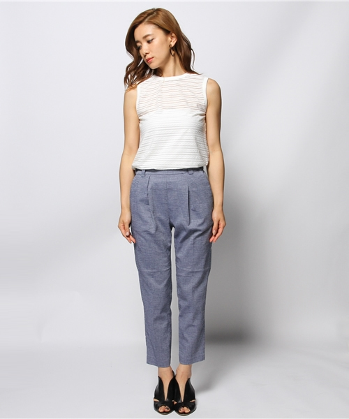 ROSE BUD（ローズバッド）の「LOP-14149 SLEEVELESS BACK OPEN COMBINAISON（つなぎ/オールインワン・レディース・ホワイト/ブラック・ONE SIZE）」の10枚目の写真