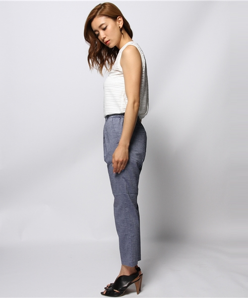 ROSE BUD（ローズバッド）の「LOP-14149 SLEEVELESS BACK OPEN COMBINAISON（つなぎ/オールインワン・レディース・ホワイト/ブラック・ONE SIZE）」の9枚目の写真