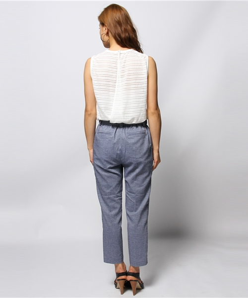 ROSE BUD（ローズバッド）の「LOP-14149 SLEEVELESS BACK OPEN COMBINAISON（つなぎ/オールインワン・レディース・ホワイト/ブラック・ONE SIZE）」の8枚目の写真