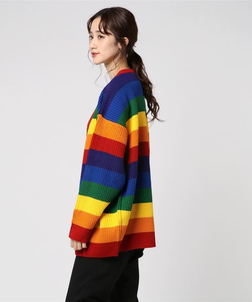 WC（ダブル シー）の「WC/レインボーニットカーディガン（カーディガン