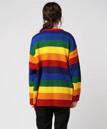 WC ダブルシー　パステル　カーディガン　ウィゴー　レインボー　虹　原宿 WC】レインボーニットカーデ[品番：WG010083617]｜WEGO【WOMEN