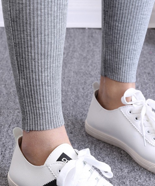 DAY CLOSET(デイ クローゼット)の「レディース やわらかリブレギンスパンツ(その他パンツ・レディース・ネイビー/ダークグレー/カーキ/ブラック/ワイン/ホワイト/ライトグレー・L/S)」の12枚目の写真