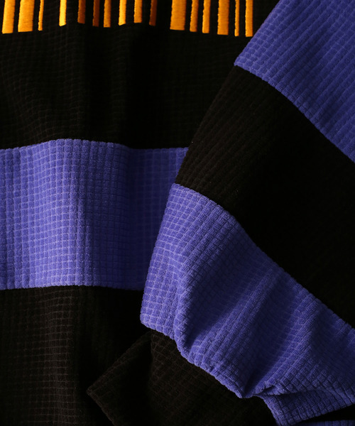 SHAREEF（シャリーフ）の「CHECK VELOUR L/S PULL OVER（Tシャツ/カットソー・メンズ・ブラック/ダークグリーン/ラベンダー/オレンジ・1/2/3）」の9枚目の写真