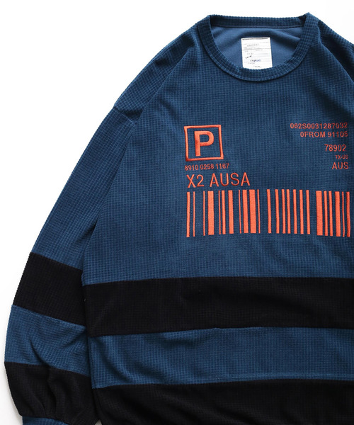 SHAREEF（シャリーフ）の「CHECK VELOUR L/S PULL OVER（Tシャツ/カットソー・メンズ・ブラック/ダークグリーン/ラベンダー/オレンジ・1/2/3）」の14枚目の写真