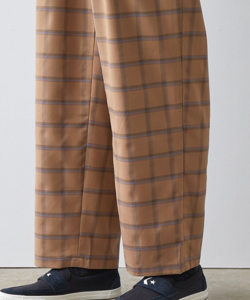 JUNRED（ジュンレッド）の「シャドーチェックＴＲワイドパンツ（その他パンツ・メンズ・ベージュ/ネイビー・S/M/L）」の4枚目の写真