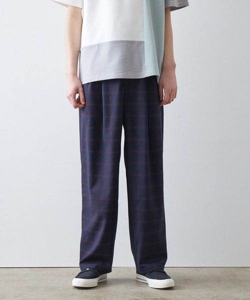 JUNRED（ジュンレッド）の「シャドーチェックＴＲワイドパンツ（その他パンツ・メンズ・ベージュ/ネイビー・S/M/L）」の15枚目の写真