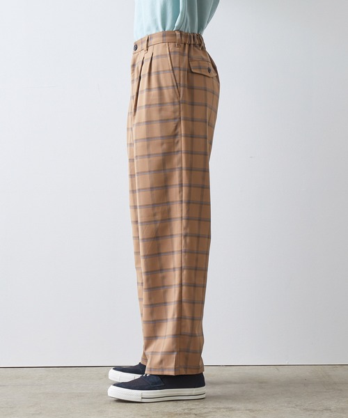 JUNRED（ジュンレッド）の「シャドーチェックＴＲワイドパンツ（その他パンツ・メンズ・ベージュ/ネイビー・S/M/L）」の12枚目の写真