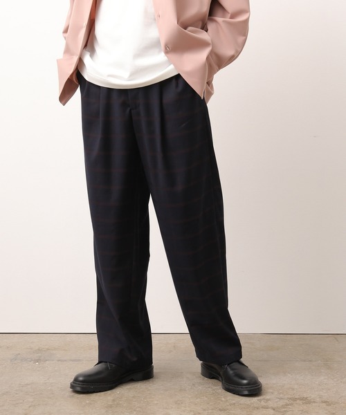 JUNRED（ジュンレッド）の「シャドーチェックＴＲワイドパンツ（その他パンツ・メンズ・ベージュ/ネイビー・S/M/L）」の22枚目の写真