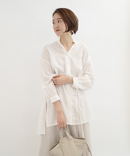 DouDou（ドゥドゥ）の「バックリボンブラウス（シャツ/ブラウス・レディース・オフホワイト/ミント/ピンク・FREE）」の2枚目の写真