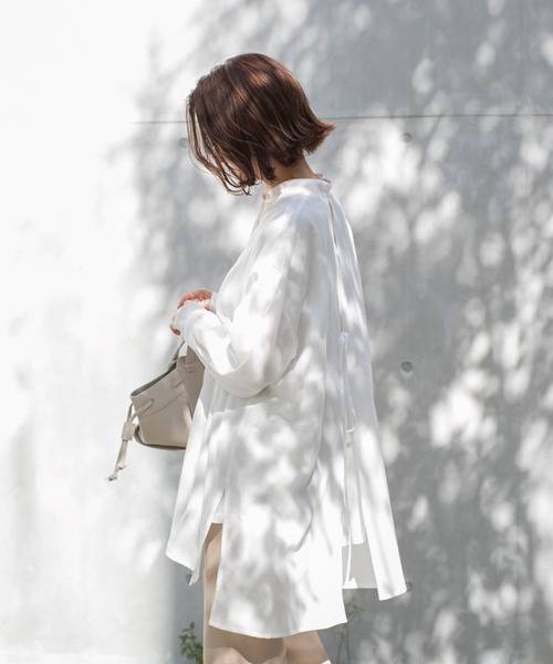 DouDou（ドゥドゥ）の「バックリボンブラウス（シャツ/ブラウス・レディース・オフホワイト/ミント/ピンク・FREE）」の8枚目の写真