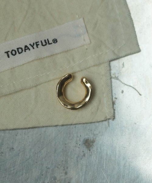 TODAYFUL（トゥデイフル）の「フープニュアンスイヤーカフ（イヤリング（片耳用）・レディース・シルバー/ゴールド・FREE）」の2枚目の写真
