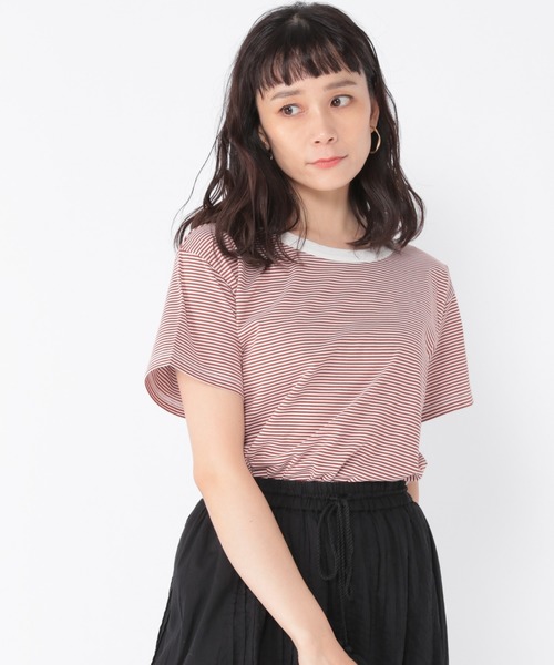 studio CLIP（スタディオクリップ）の「オーガニックコットンアソートTシャツ（Tシャツ/カットソー・レディース・オフホワイト/グリーン/ベージュ/ブラック/ブラウン・LARGE/MEDIUM）」の3枚目の写真