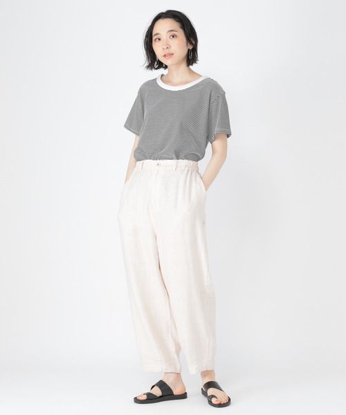 studio CLIP（スタディオクリップ）の「オーガニックコットンアソートTシャツ（Tシャツ/カットソー・レディース・オフホワイト/グリーン/ベージュ/ブラック/ブラウン・LARGE/MEDIUM）」の21枚目の写真