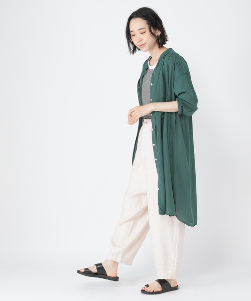 studio CLIP（スタディオクリップ）の「オーガニックコットンアソートTシャツ（Tシャツ/カットソー・レディース・オフホワイト/グリーン/ベージュ/ブラック/ブラウン・LARGE/MEDIUM）」の20枚目の写真