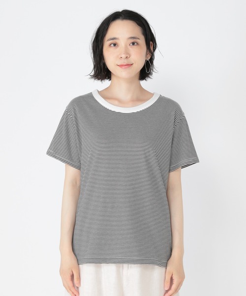 studio CLIP（スタディオクリップ）の「オーガニックコットンアソートTシャツ（Tシャツ/カットソー・レディース・オフホワイト/グリーン/ベージュ/ブラック/ブラウン・LARGE/MEDIUM）」の17枚目の写真