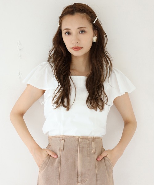 one after another NICE CLAUP（ワンアフターアナザーナイスクラップ）の「硫化ハイウエストパンツ（デニムパンツ・レディース・ピンクベージュ/パープル/アイボリー/ネイビー・SMALL/MEDIUM）」の16枚目の写真