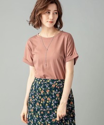 RIVE DROITE（リヴドロワ）の「スッキリ見せが叶う　ターンバックカットソー　(無地)（Tシャツ/カットソー）」