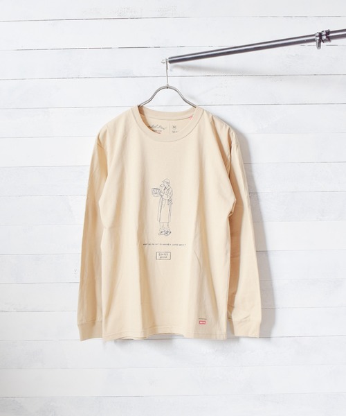 Naked Rust and other POEMS(ネイキッドラストアンドアザーポエムス)の「【69】【Naked Rust and other POEMS】手書きプリント 長袖カットソー(Tシャツ/カットソー・レディース・ホワイト/ブラック/ベージュ・MEDIUM/LARGE)」の4枚目の写真