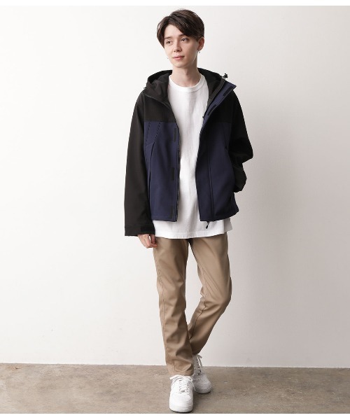 JUNRED(ジュンレッド)の「ソフトシェルマウンテンパーカー(マウンテンパーカー・メンズ・ブラック/ベージュ/カーキ/ネイビー・M/L/LL)」の15枚目の写真