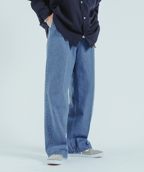 epnok(エプノック)の「センタープレスワイドデニム(その他パンツ・メンズ・ブラック/サックスブルー/インディゴブルー・MEDIUM/LARGE)」の3枚目の写真