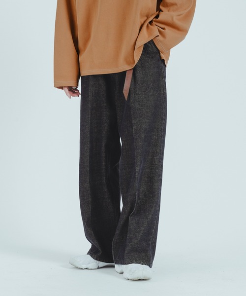 epnok(エプノック)の「センタープレスワイドデニム(その他パンツ・メンズ・ブラック/サックスブルー/インディゴブルー・MEDIUM/LARGE)」の2枚目の写真